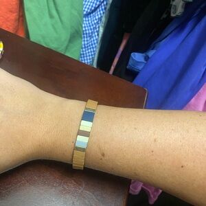 Gold and Silver Geometric Bracelet